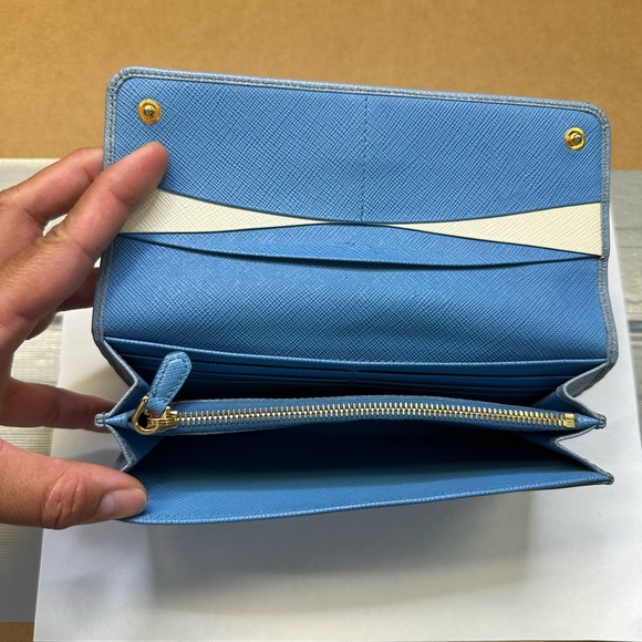 Prada Blue Leather Wallet - Picture 2 of 16